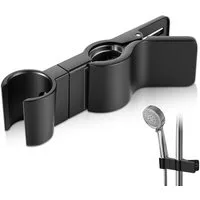 BlingBin Brausegarnitur Duschkopf Halterung 22-25 mm, verstellbare,ohne Bohren,rutschfest, Höhe 3 cm, 1 Stück, 1 tlg., Größe: 109 x 29x 32MM, Durchmesser von 22–25 mm, um 35 ° drehbar für Duschstange für Handbrause oder Duschkopf