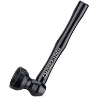 CHAMP HIGH Signalpfeife MINI PFEIFE ALU 8,5cm lang + 5 Sieben Rauchpfeife 83 (Schwarz), Handpfeife Tabakpfeife Tabak Pipe