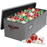 relaxdays Aufbewahrungsbox Weihnachtskugel Aufbewahrungsbox (1 St), grau