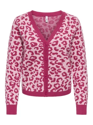 ONLY - ONLLEO LS V-NECK CARDIGAN KNT NOOS Sangria - Gr. - S