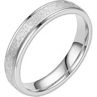Taffstyle Fingerring Edelstahl Ring Verlobungsring Partnerring Freundschaftring sandgestrah (Unisex Edelstahl Bandring Partnerring Geschenkidee für Männer und Frauen)