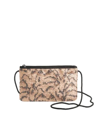 TAIFUN - Paillettentasche schwarz/beige - Gr. - 99