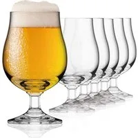 SAHM Bierglas Pokal Biergläser 0,3 Liter 6 Stück - Biertulpe, Edles Glas, 100% recycelbar