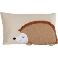 SCHÖNER LEBEN. Fellkissen Kuschelkissen Igel beige 30x50cm