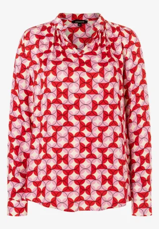MORE & MORE - Printbluse rosa - Gr. - 40