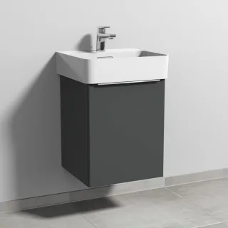 Sanipa 3way Waschtischunterbau zu Laufen VAL Waschtisch mit 1 Tür, Anthrazit-Matt UM82022