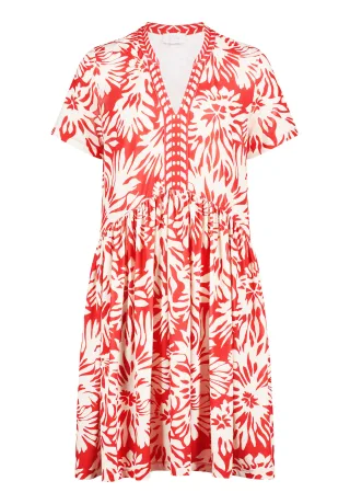 Robe Légère - Jerseykleid rot/weiß - Gr. - 46