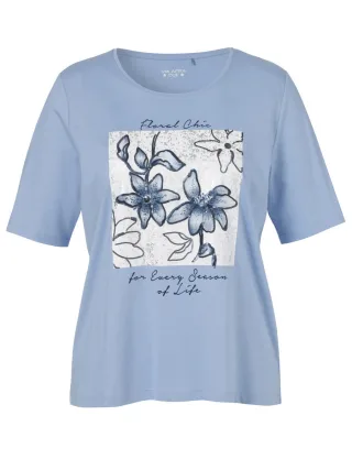 VIA APPIA DUE - T-Shirt mit Motiv blau - Gr. - 46