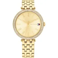 Tommy Hilfiger Quarzuhr NATALIE 1782718, Armbanduhr, Damenuhr, Glaskristalle, Edelstahlarmband