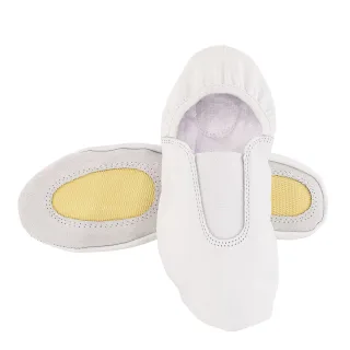 Leder-Gymnastikschuhe für Erwachsene und Kinder, weiß