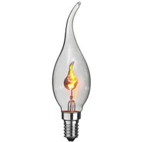 STAR TRADING LED Dekolicht Leuchtmittel, Dekoratives Leuchtmittel,Flickering Flame', flackernd, E14, 3W, klar