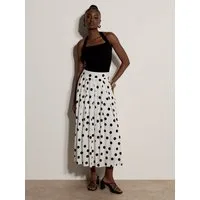 Apricot Midirock Midi-Rock in A-Linie mit Polka-Dots