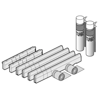 Villeroy & Boch Installationsset U91411100 für Duschwannen, 1200 x 800 - 1800 x 1000