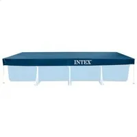 Intex Pool-Abdeckplane Poolabdeckung rechteckig blau - 460 x 220 cm (Anzahl, 1-St., Stück), mit Abflusslöchern zur Verhinderung von Wasseransammlungen