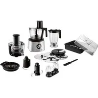 Philips Kompakt-Küchenmaschine HR7778/00, 1300 W, 2 l Schüssel, inkl. Knethaken, Entsafter, Standmixer und Zitruspresse