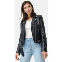 Tazzio Lederjacke F508 Biker Look mit coolen Zipper-Details & Reverskragen