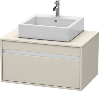 Duravit Ketho Konsolenwaschtischunterbau wandhängend Taupe Matt 800x550x426 mm - KT669409191 KT669409191
