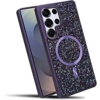 Cadorabo Handyhülle Samsung Galaxy S25 Ultra, Hülle Schutzhülle Case Cover kompatibel mit Magsafe Diamant Glitzer