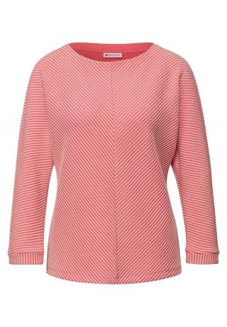 Street One - Two-Tone Strukturshirt striking coral - Gr. - 44