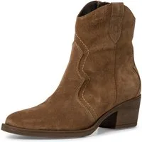Tamaris Cowboy Stiefelette Blockabsatz, Festival, Western-Boots mit modischen Nähten