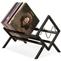 Refined Living Plattenständer Vinyl schallplatten aufbewahrung, Plattenständer Metall, LP Ständer, 1 tlg., Schallplattenständer für 80–100 LPs,Vinyl Schallplatten Display Halter