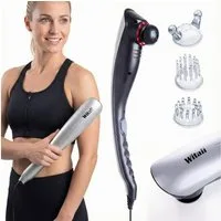 smartEC Massagegerät Witali elektrisches Handmassagegerät inkl. 3 Massageaufsätzen