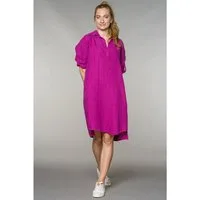 Feuervogl Hemdblusenkleid fv-Kl:eo, Tunika, adjustable sleeve, Pure Linen, Damen Kleid