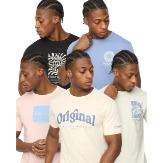Crosshatch - "Tranplex" T-Shirt für Herren, Baumwolle (5er-Pack) (Bunt)