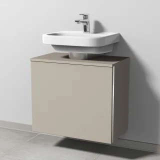 Sanipa 3way Universal-Waschtischunterbau mit 1 Auszug, Kaschmir-Matt BP6001U