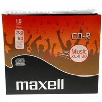 Maxell CD-Rohling 10 Maxell Rohlinge CD-R Audio 80 Minuten Musik Jewelcase