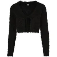 URBAN CLASSICS Strickjacke Urban Classics Damen Ladies Tied Cropped Feather Cardigan (1-tlg)