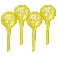 relaxdays Bewässerungskugel Glas 4er Set, gelb