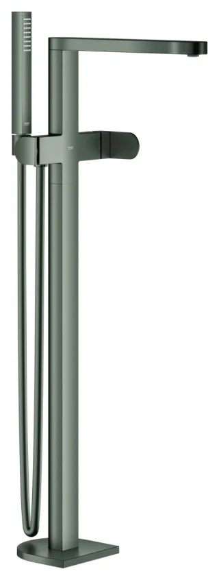 GROHE Einhand-Wannenbatterie Plus 23846_4, Bodenmontage FMS hard graphite gebürstet, 23846AL4 23846AL4