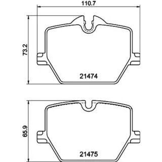Hella Bremsbel?ge hinten BMW 2er 3er 4er I4 Z4 Toyota Supra