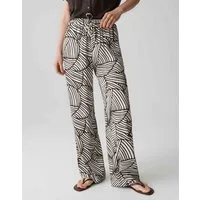 OPUS Stoffhose Marou botanical aus Webware mit Crepe Optik Mit Eingrifftaschen für praktische Alltagslooks