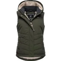 Ragwear Steppweste Hesty Wasserdichte Outdoor-Weste mit abnehmbarer Kapuze