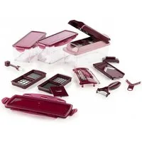 Genius Gemüseschneider Genius Nicer Dicer Plus 18 Teile Obstschneider Zwiebelschneider, 18tlg. Obstschneider Zwiebelschneider Pommesschneider