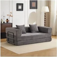 Vankel Sofa Modulares Sofa mit Schlaffunktion aus Cord, faltbar & flexibel, Bequemes Schlafsofa ohne Montage für Wohnzimmer und kleine Räume