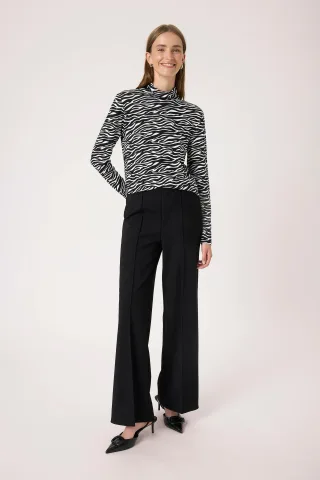Langarm-Shirt SLHanadi Langarm-Shirt Gerade Passform black white