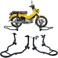 FIVMEN Motorradheber 2 Stück Motorradständer mit Rollen Motorrad, Schwarz