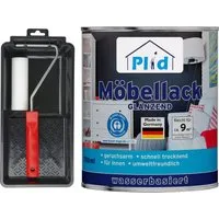 plid Weißlack Premium Möbellack Weisslack Türenlack Holzlack Lackierset, Schnelltrocknend, verarbeitungsfertig