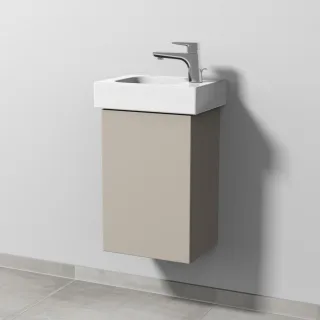 Sanipa 3way Waschtischunterbau zu Geberit iCon Waschtisch mit 1 Tür, Kaschmir-Matt SP6571U