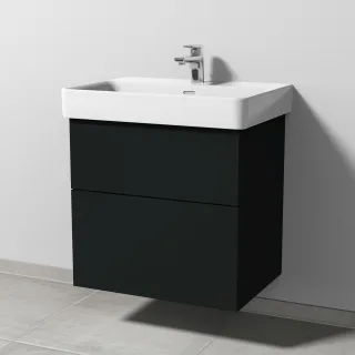 Sanipa 3way Waschtischunterbau zu Laufen Pro S Waschtisch mit 2 Auszügen, Vulkan-Matt SP7671V