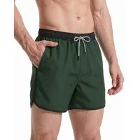 MaaMgic Shorts Herren Retro-Stil kurze Hose Sommer Sport Badehose mit Mesh-Innenslip (1-tlg)