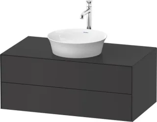 Duravit White Tulip Konsolenwaschtischunterbau wandhängend Graphit Seidenmatt 1000x550x408 mm - WT49 WT498605858