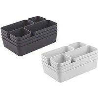 Engelland Schubladeneinsatz Schubladen-Organizer (Vorteils-Set, 16 St., individuelle Anordnung, passend für alle gängigen Schubladen), BPA-frei, spülmaschinengeeignet, gefrierschrankgeeignet