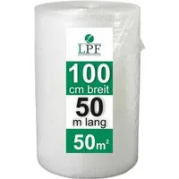 LPF dieLUFTPOLSTERFOLIE Schutzfolie Luftpolsterfolie Breite 100cm x Länge 50m Noppenfolie Verpackungsfolie