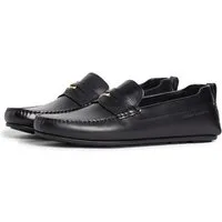 Tommy Hilfiger HILFIGER COIN LTH DRIVER Slipper Flats, Schlupfschuh, Loafer mit Zierriegel und Penny