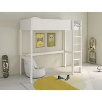 OTTO home Hochbett TIPO, Kinderbett, Leiter links oder rechts montierbar (B/H/T 207,7x190x105cm) FSC® zertifiziertes Massivholz, Rundum-Absturzschutz