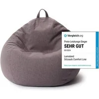 Lumaland Sitzsack LUMALAND Comfort Line Sitzsack M, 120 L - bequemer Indoor Sofa Sessel, Pouf separat erhältlich - Bean Bag mit Füllung - XXL Lounge Sitzkissen